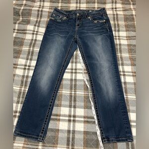 Miss Me Dark Blue Straight Leg Jeans